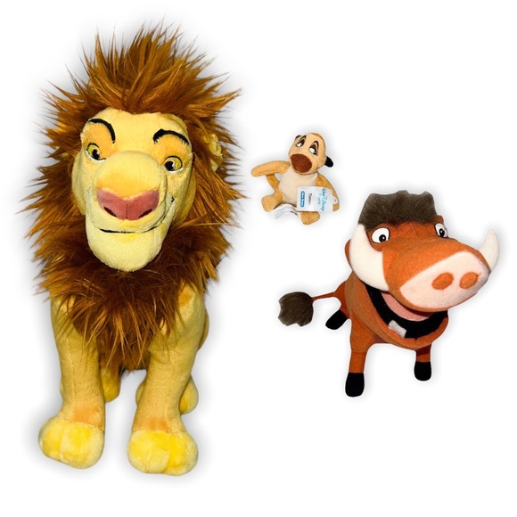 Disney Toys Vintage Disney Lion King Plushies Adult Simba Timon Pumba Poshmark